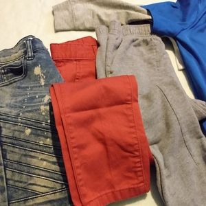 Boys bundle..1 long sleeve shirt and 3 pants